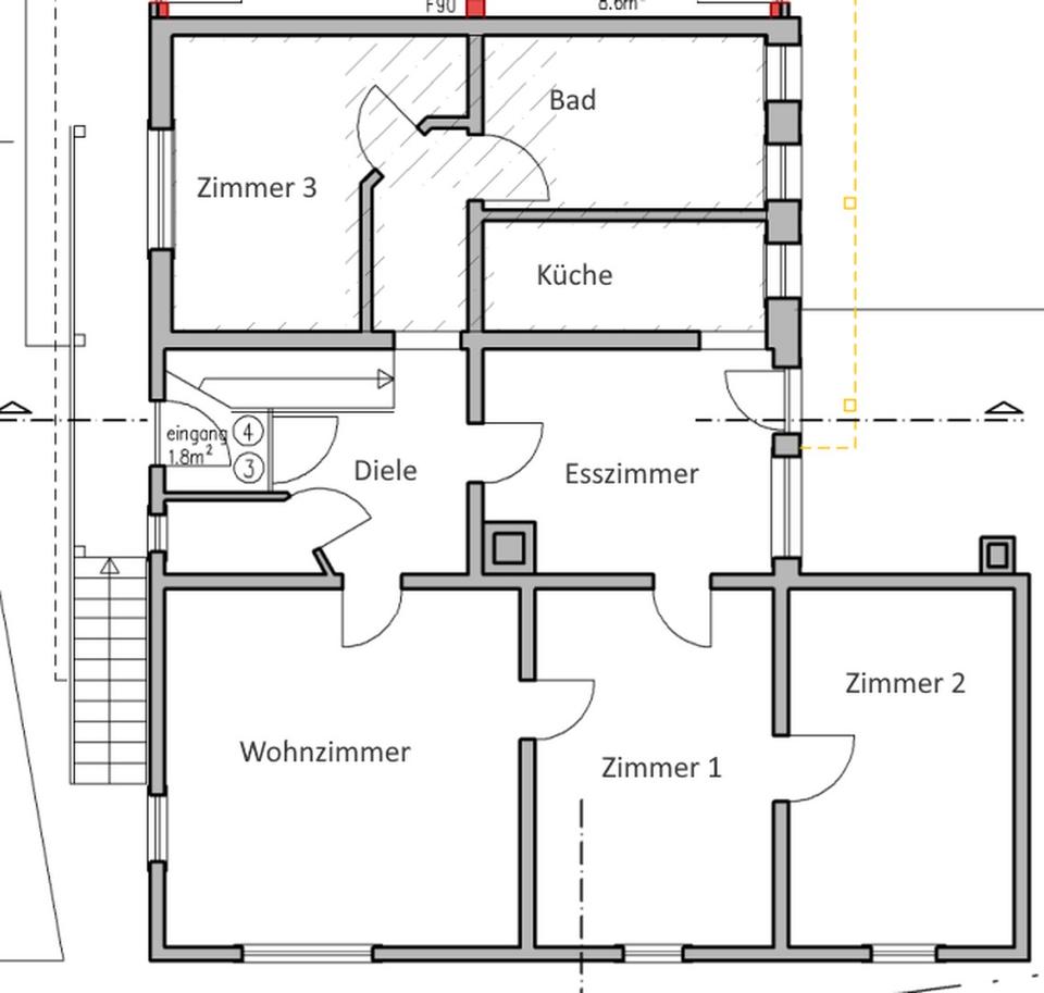Denkmalgeschütztes 2-FH mit Garten, 1 Nebengebäude, 2 Nachbargrundstücke – Bild 12