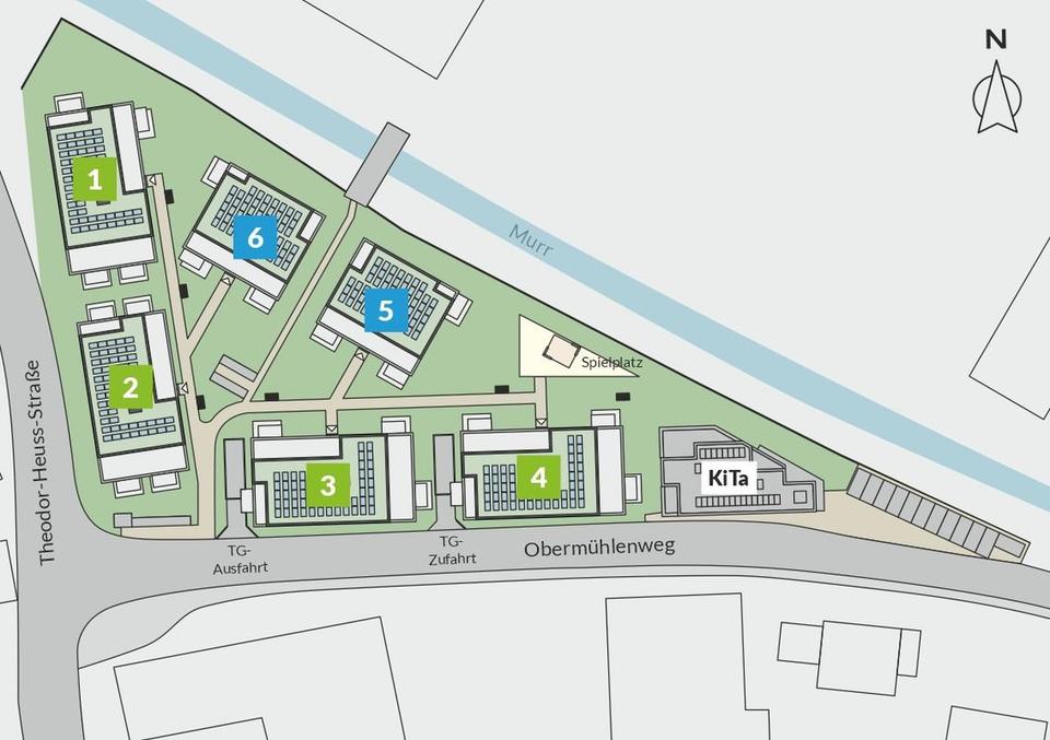 Citywohnen Murrgärten - Haus 3 oder 4 - Penthouse 01 mit 2 Dachterrassen – Bild 6