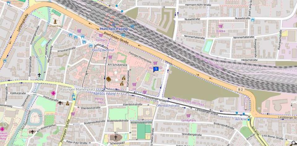 -provisionsfrei- ruhig, zentral (direkte Nähe Pasing Arkaden), 1,5 Zimmer – Bild 8