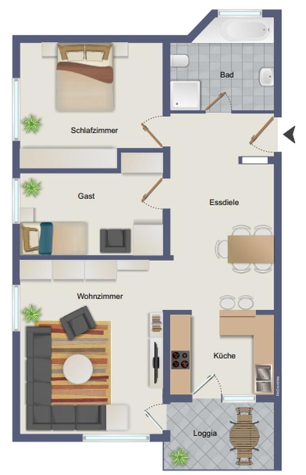 Balkon, EBK & Parkplatz zentral – Bild 16
