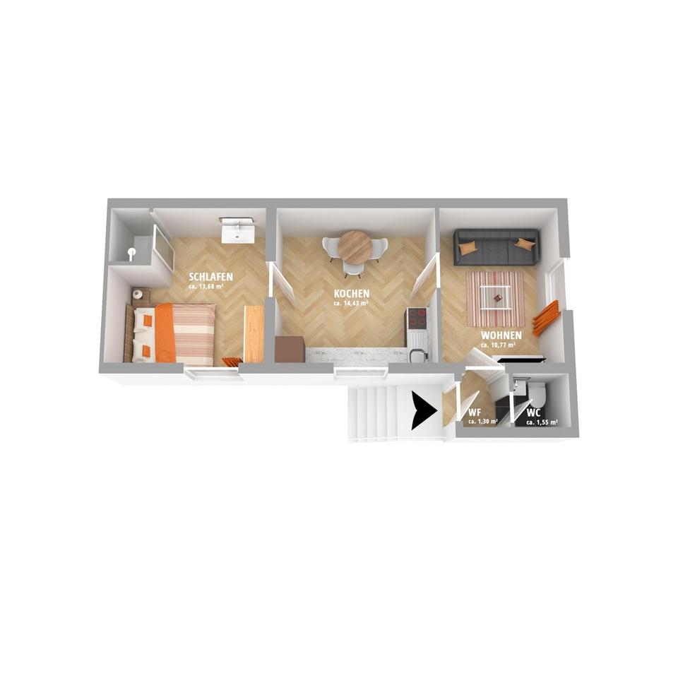 5,4% Rendite & Provisionsfrei – Möblierte 2-Zimmer-Wohnung in Leonberg – Inkl. Stellplatz & Küche – Bild 15