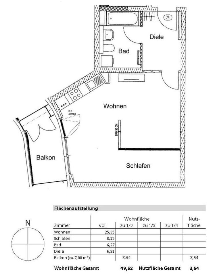 -provisionsfrei- ruhig, zentral (direkte Nähe Pasing Arkaden), 1,5 Zimmer – Bild 5