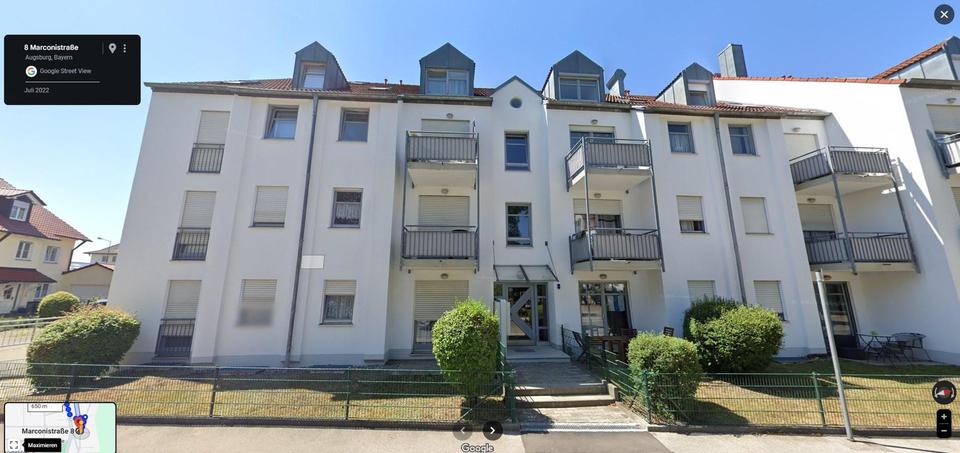 1 Zi Apartment voll möbliert, EBK, West-Balkon, TG (frei ab sofort)