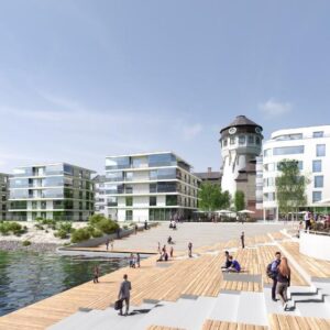 2 Zimmer EG Wohnung am gepl. Waldhofbecken, Terrasse, Garten & TG-Stellplatz, Provisionsfrei