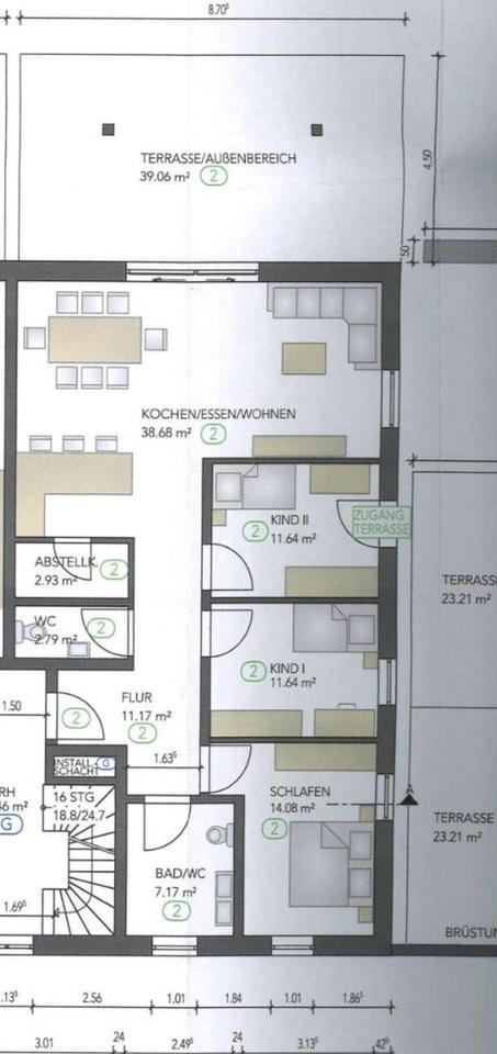 Moderne 4-Zimmer EG-Wohnung mit Terrassen Neubau in Bad Mgh – Bild 2