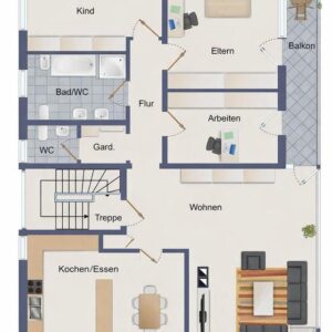 Großzügige 4-Zimmer-Wohnung mit Balkon / Erstbezug nach Kernsanierung