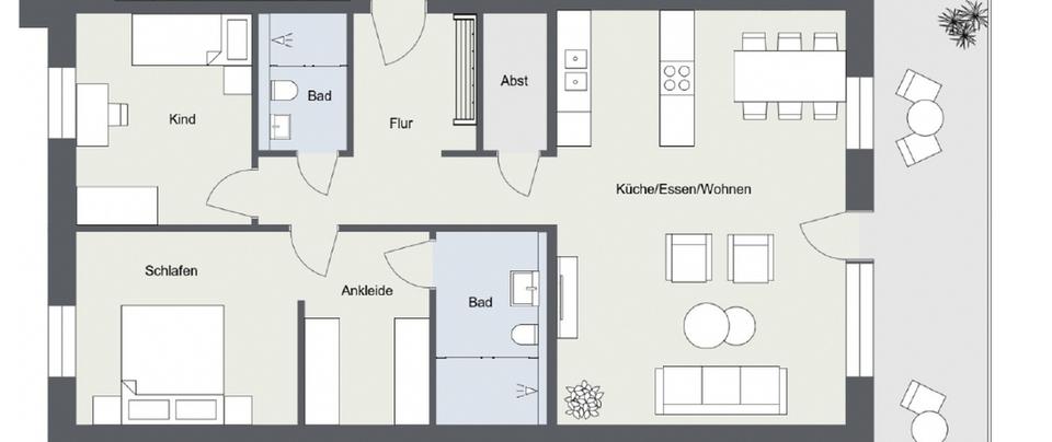 Neubau Wohnung mit Garten, Terrasse & EBK - Erdwärme, Aufzug, Stellplatz usw. – Bild 10