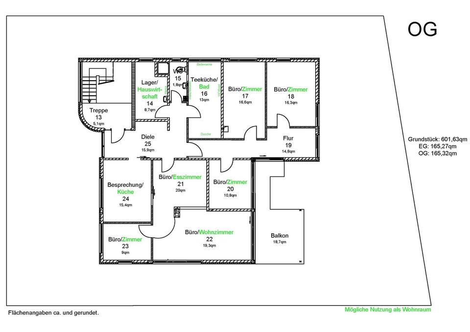 Büro/Praxisräume: ruhige Lage/hochwertiges Gebäude/viele Stellplätze mit Option Wohnen/Arbeiten – Bild 18