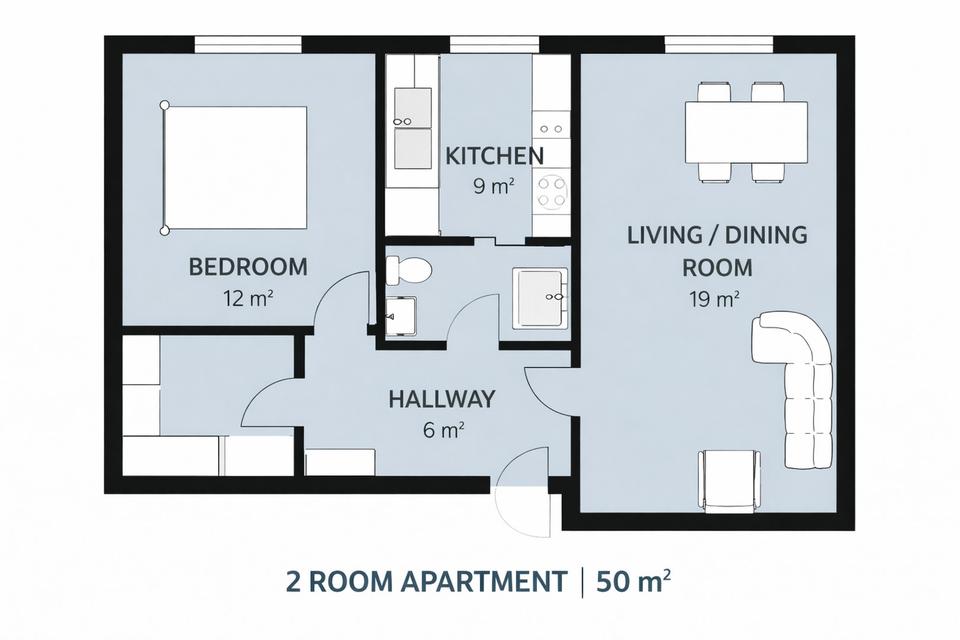 2-Zimmer-Wohnung mit Balkon in zentraler Lage Stuttgart-Mitte – Bild 13