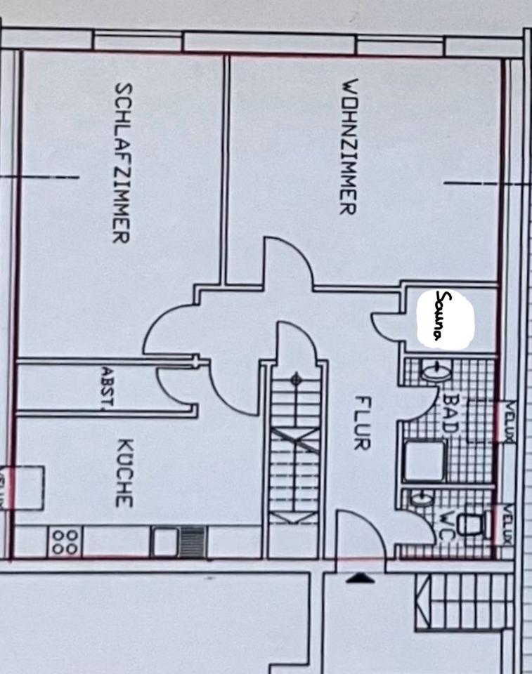 Sanierte 2 Zimmer Dachgeschosswohnung mit Küche und Sauna – Bild 9