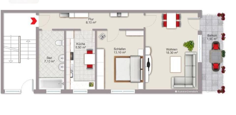 PROVISIONSFREI: Renovierte 2-Zi.-Wohnung & Garage – Top-Anlage mit Top-Mietern – Bild 6