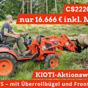 Allrad Traktor KIOTI CS 2220U-EU Aktion Überrollbügel Frontlader
