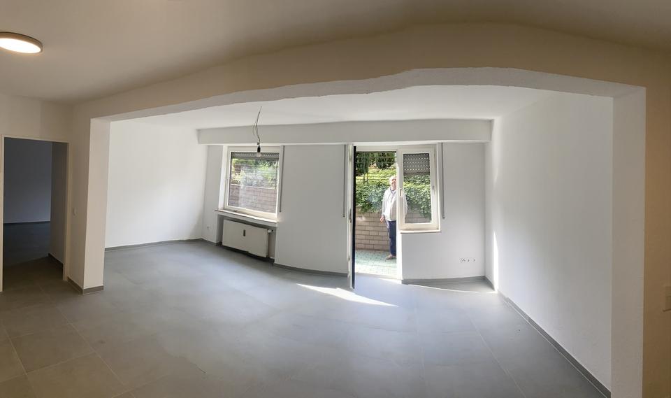 3-Zimmer Souteran-Wohnung (saniert) mit großer Terasse und viel Licht