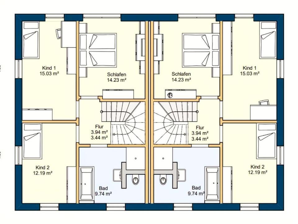 Ruhe mit Blick über Felder: Exklusives wohngesundes Plusenergie-Doppelhaus, S-Bahn fußläufig – Bild 18
