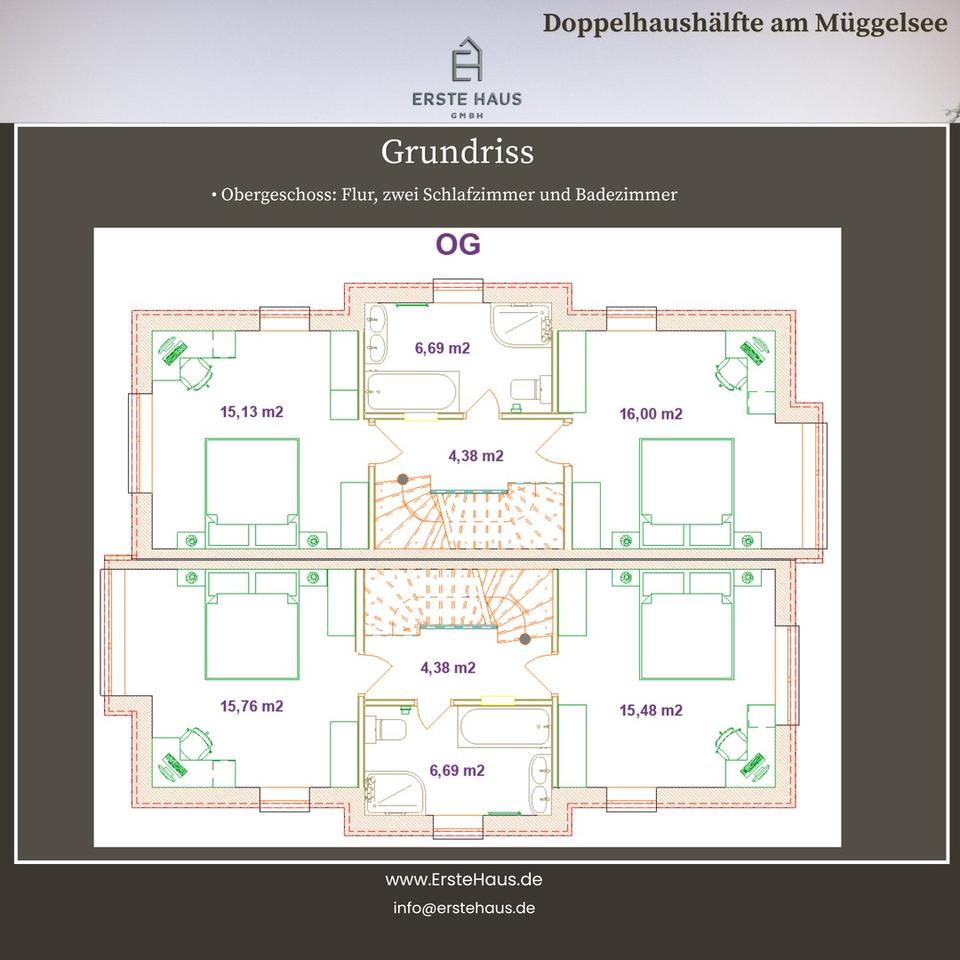 Neubau-Doppelhaushälfte am Müggelsee – 122 m², Effizienzhaus A+, provisionsfrei – Bild 9