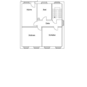 2-Zimmerwohnung mit Balkon, KDB