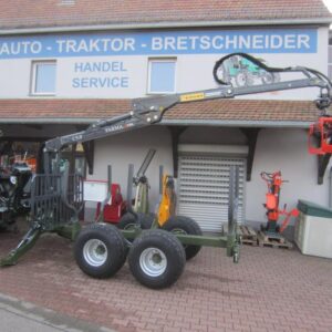 FARMA Rückewagen T6 mit Forstkran C5,0X-CEL Zange Rotator